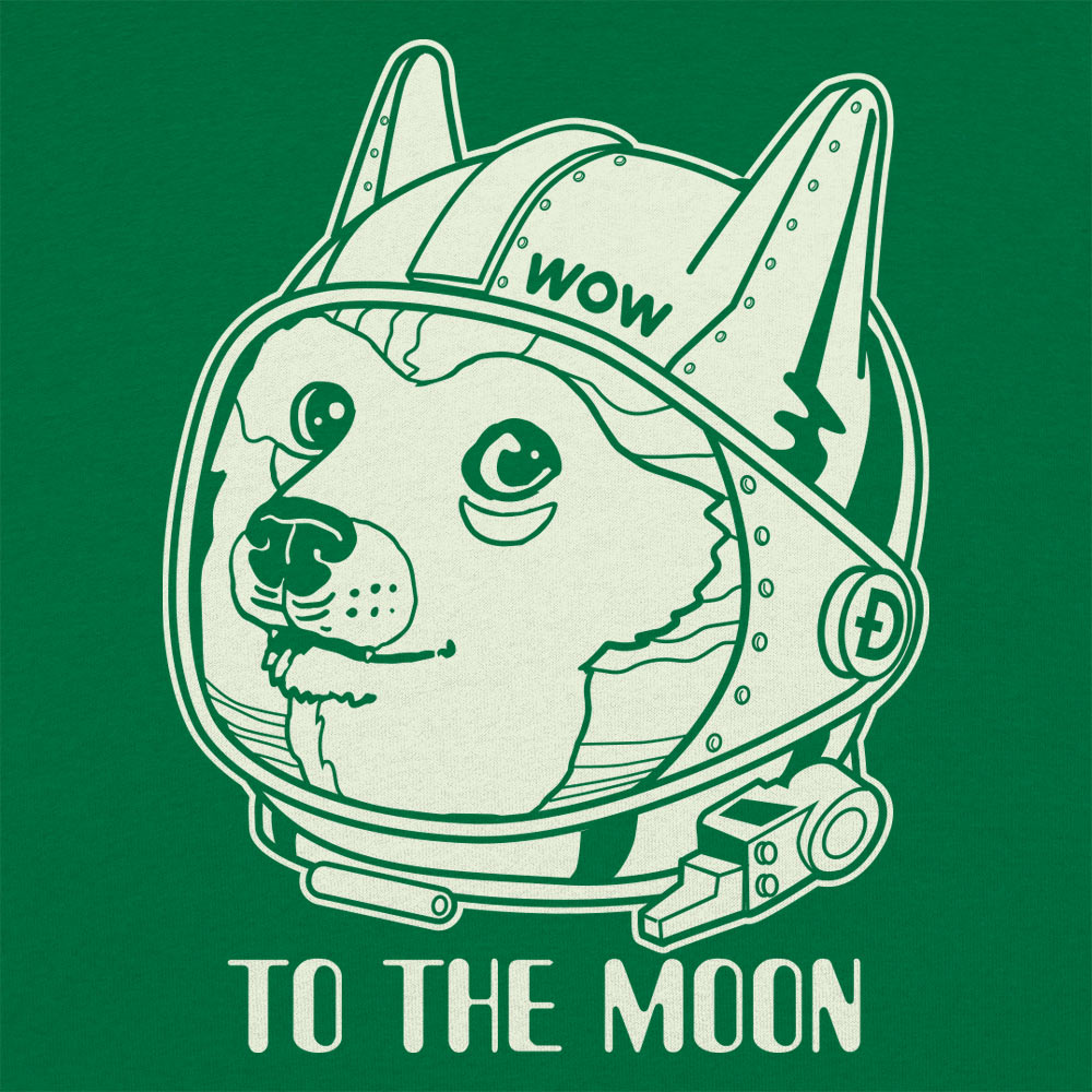 Doge to the Moon Shiba Inu Astronaut Dogecoin Meme