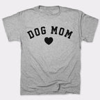 Dog Mom with Heart Varsity Text