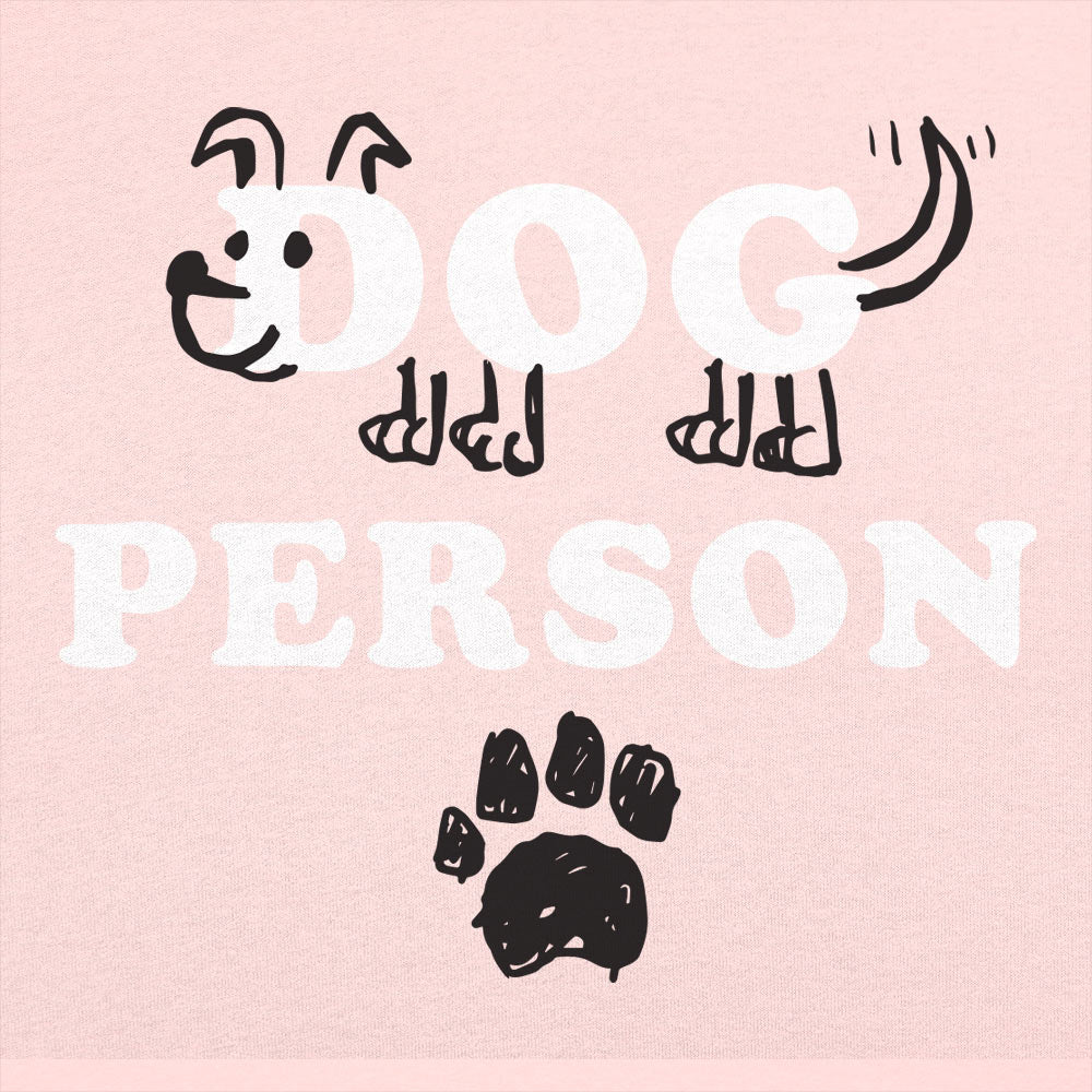Dog Person with Hand Drawn Dog and Paw Print