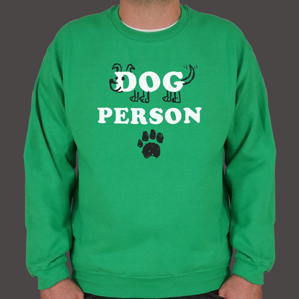 Dog Person with Hand Drawn Dog and Paw Print