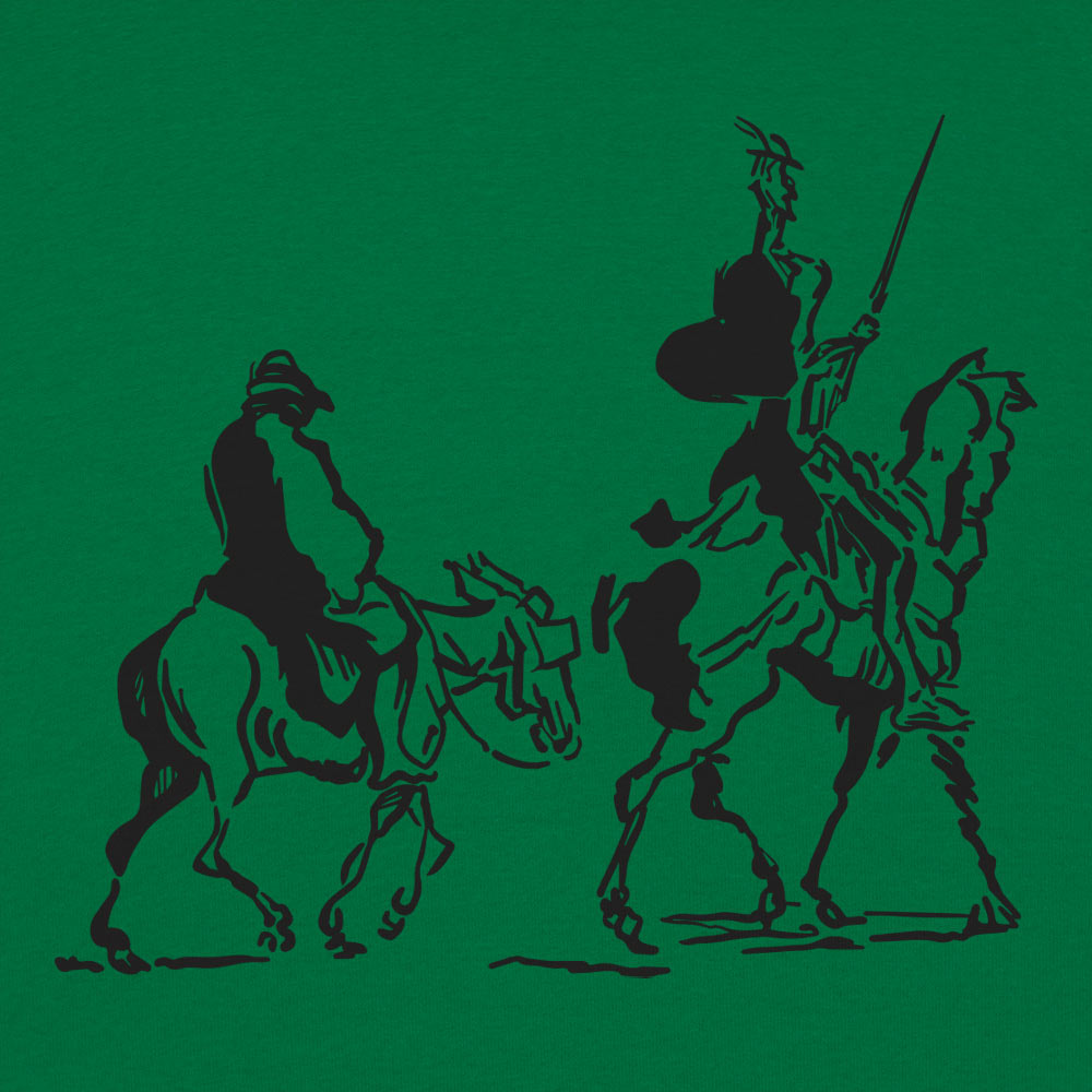 Don Quixote and Sancho Panza on Horseback