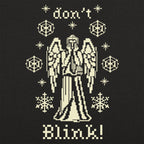 Don't Blink Needlepoint Creepy Christmas Angel Statue