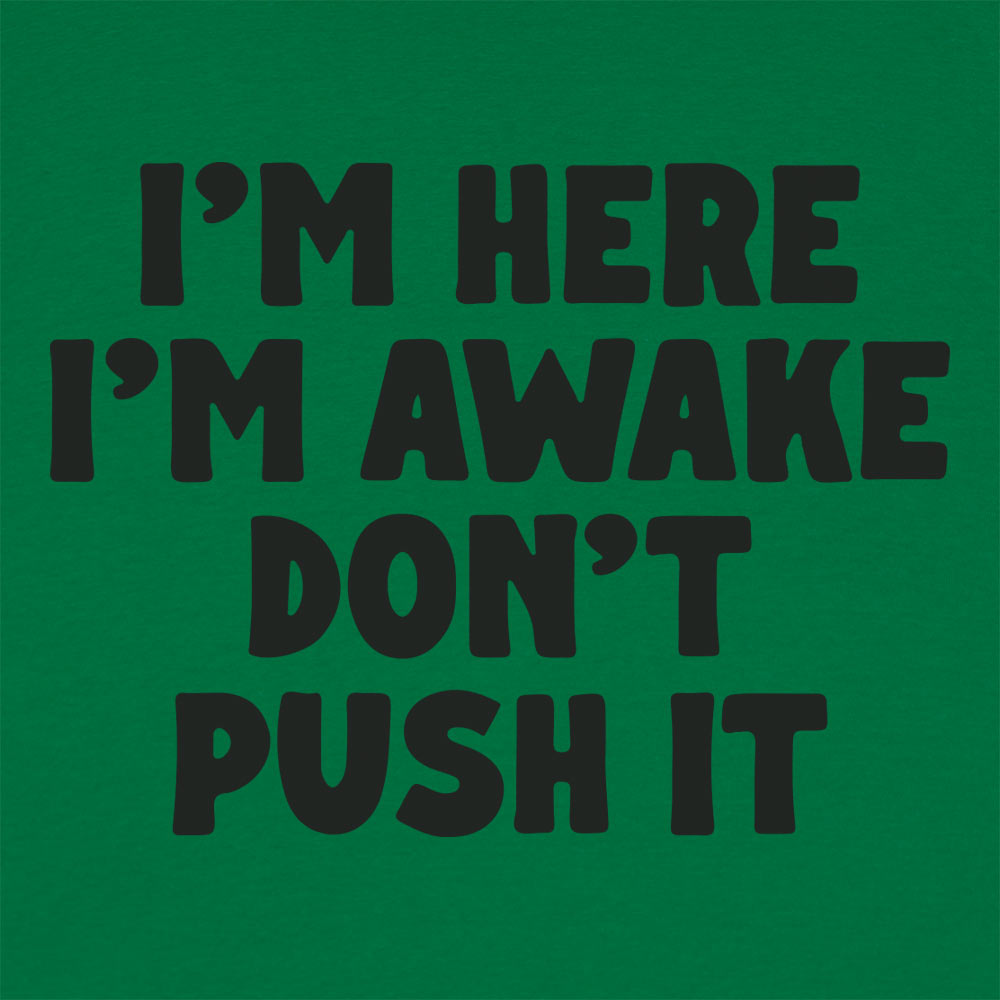 I'm Here I'm Awake Don't Push It