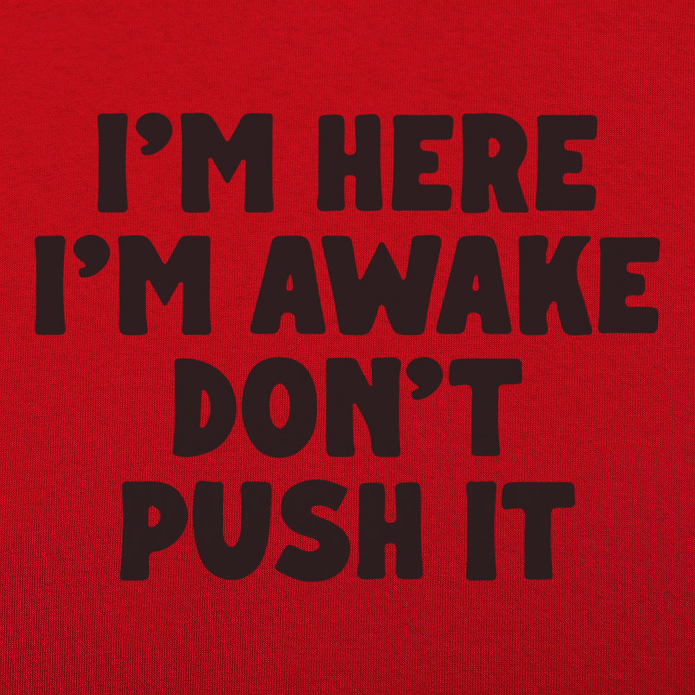 I'm Here I'm Awake Don't Push It