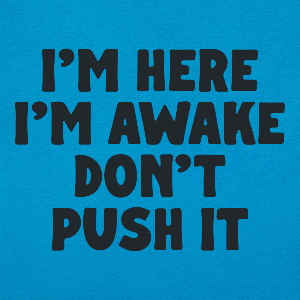I'm Here I'm Awake Don't Push It