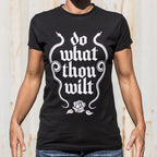 Do What Thou Wilt Twin Snakes and Rose Gothic Quote
