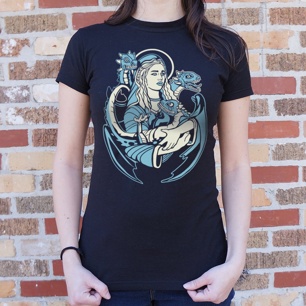 Mother And Dragons Fantasy Queen Cradling Baby Dragons