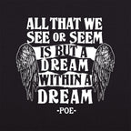 Dream Within A Dream Edgar Allan Poe Quote with Angel Wings