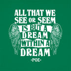 Dream Within A Dream Edgar Allan Poe Quote with Angel Wings
