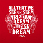 Dream Within A Dream Edgar Allan Poe Quote with Angel Wings