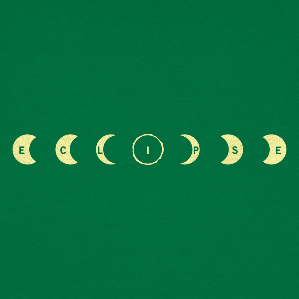Eclipse Spelled Out in Moon Phases