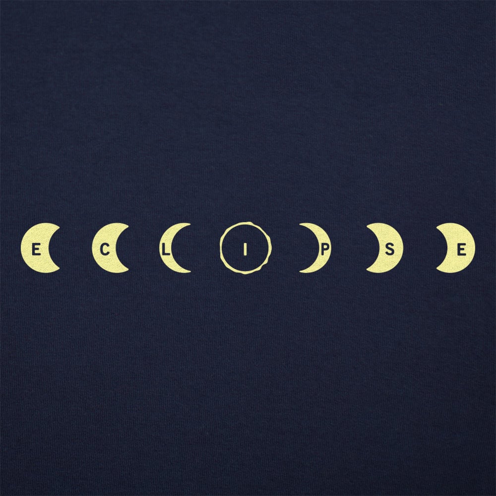 Eclipse Spelled Out in Moon Phases