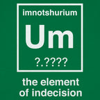 Element of Indecision Um Imnotshurium Periodic Table Pun