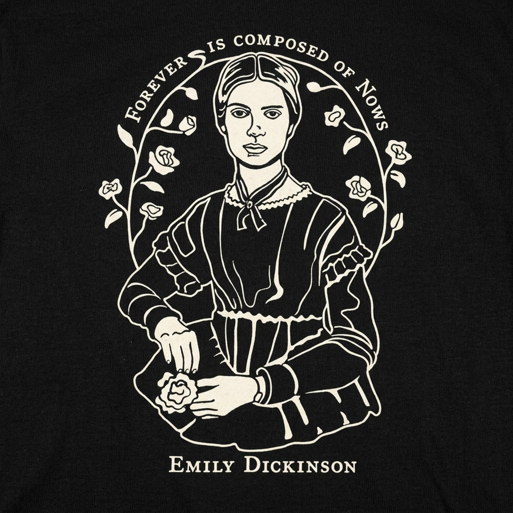 Emily Dickinson Forever Is Composed of Nows Quote Portrait