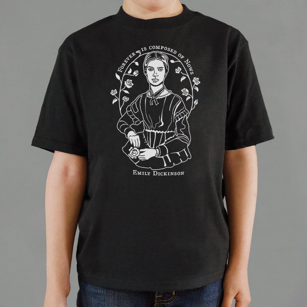 Emily Dickinson Forever Is Composed of Nows Quote Portrait