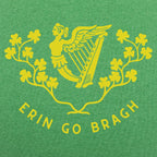 Erin Go Bragh Irish Harp and Shamrock Crest