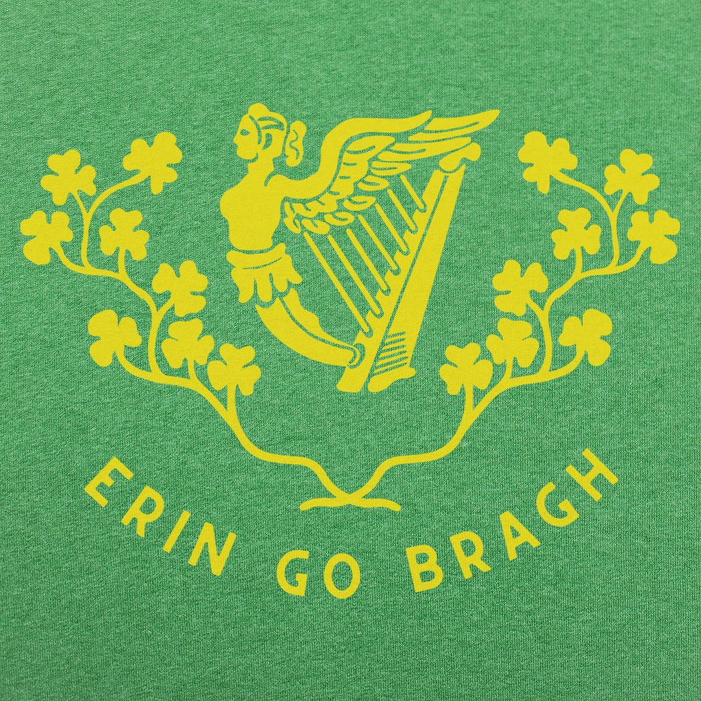 Erin Go Bragh Irish Harp and Shamrock Crest