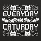 Every Day Is Caturday Ugly Sweater Style Cat Pattern