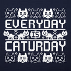 Every Day Is Caturday Ugly Sweater Style Cat Pattern