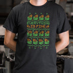 Everything Is Fine Dumpster Fire Ugly Sweater Pattern