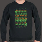 Everything Is Fine Dumpster Fire Ugly Sweater Pattern