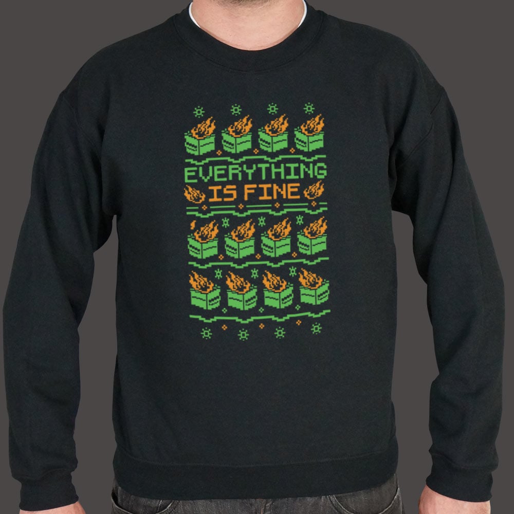 Everything Is Fine Dumpster Fire Ugly Sweater Pattern