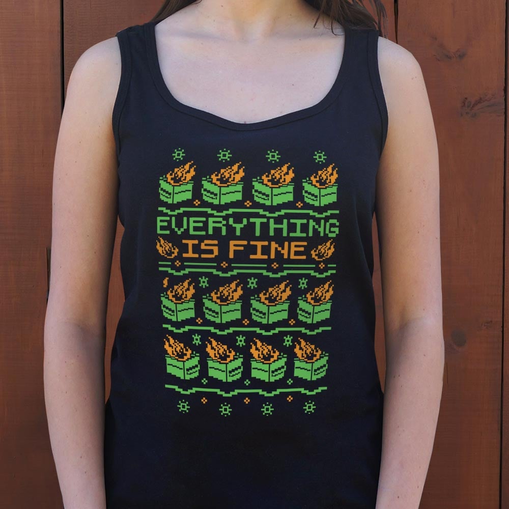 Everything Is Fine Dumpster Fire Ugly Sweater Pattern
