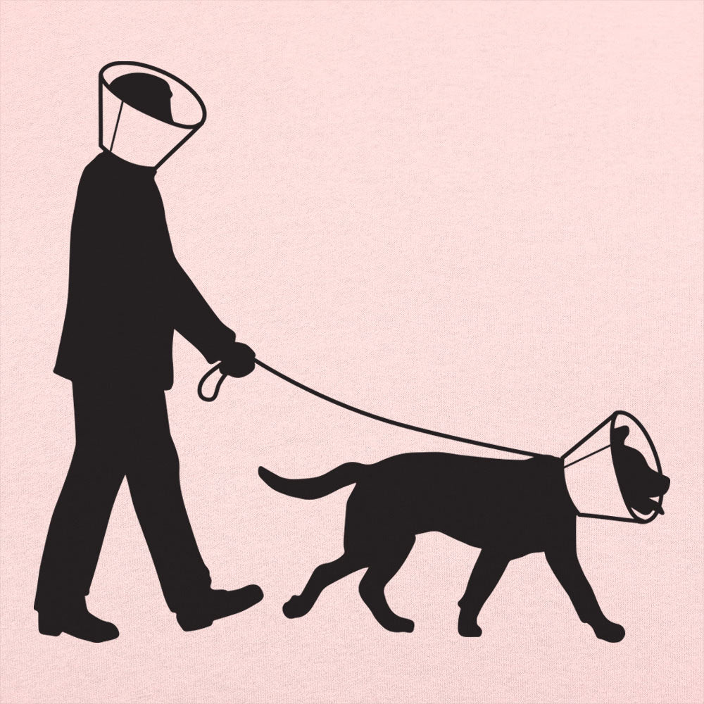 Face Cones Man and Dog Wearing Cone of Shame