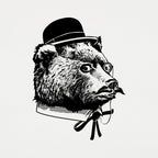 Fancy Bear in Bowler Hat and Monocle