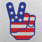 American Flag Peace Sign Hand