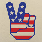 American Flag Peace Sign Hand
