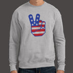American Flag Peace Sign Hand