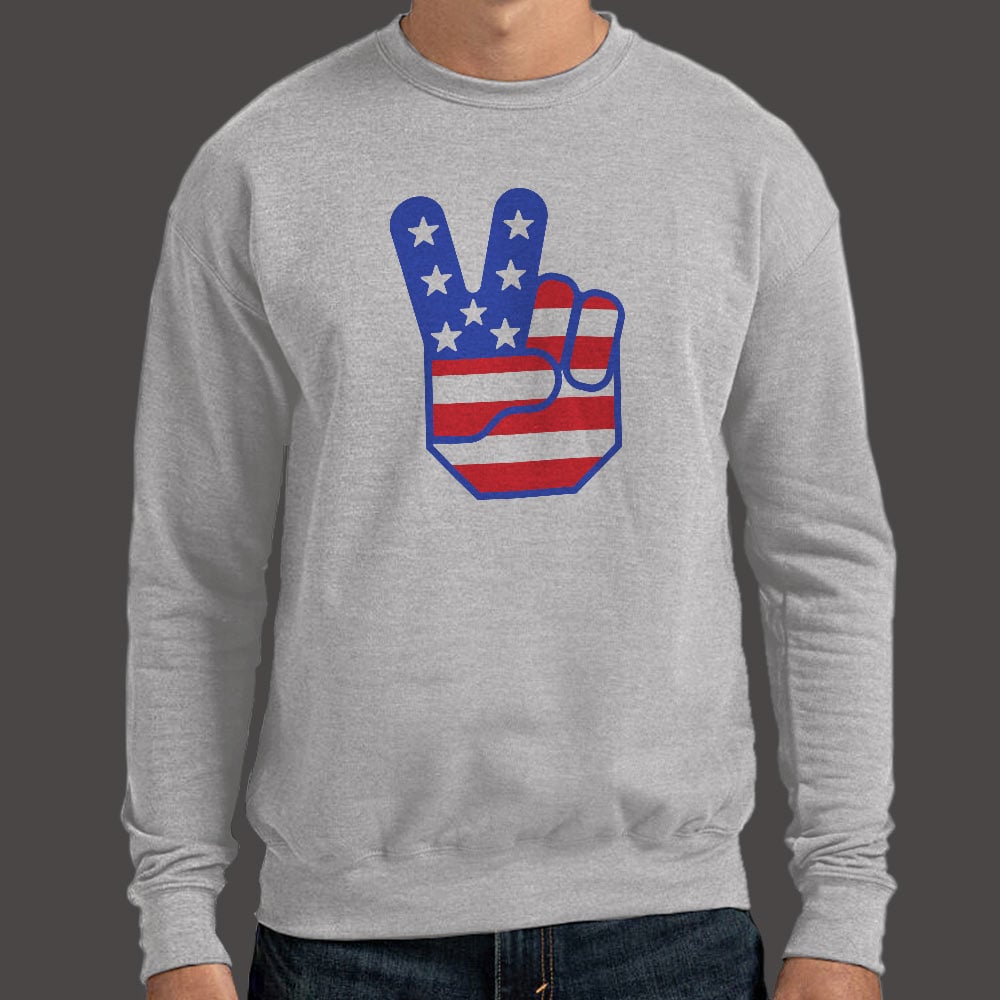 American Flag Peace Sign Hand