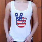 American Flag Peace Sign Hand