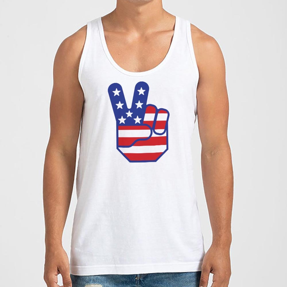 American Flag Peace Sign Hand