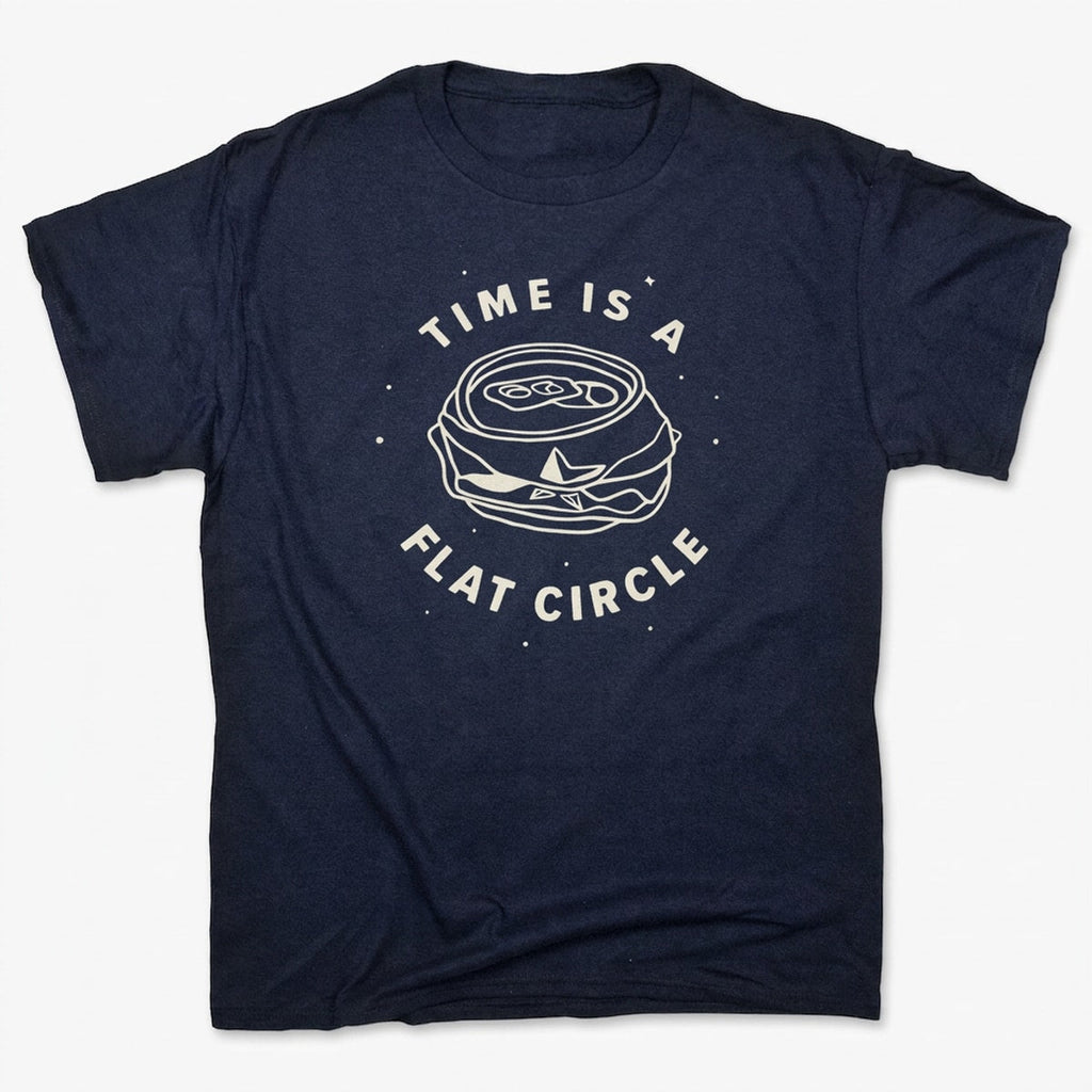 Time Is A Flat Circle Crushed Can Design