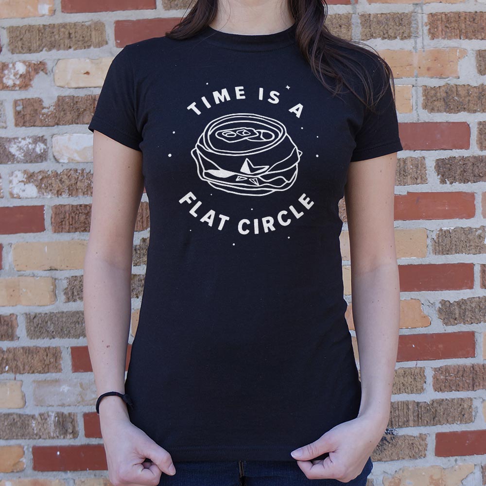 Time Is A Flat Circle Crushed Can Design