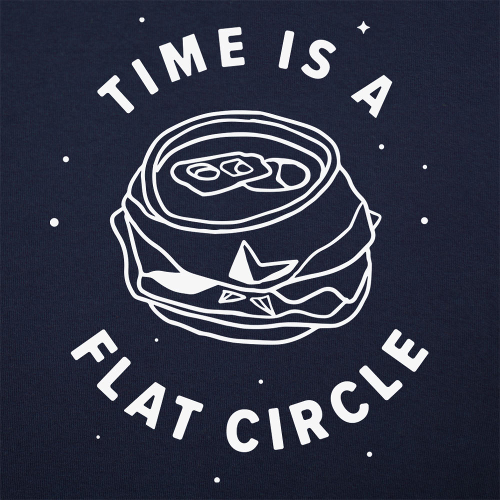 Time Is A Flat Circle Crushed Can Design