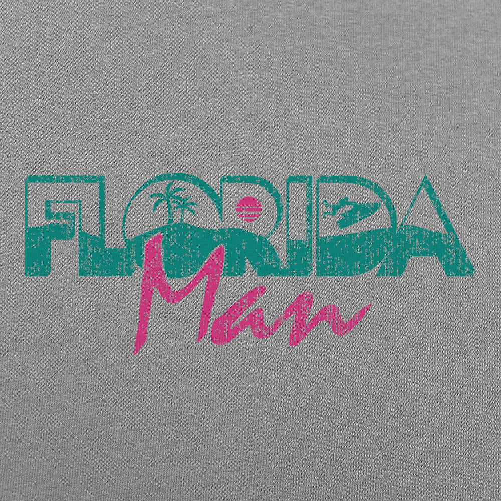 Florida Man Retro Sunset with Palm Trees
