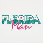 Florida Man Retro Sunset with Palm Trees