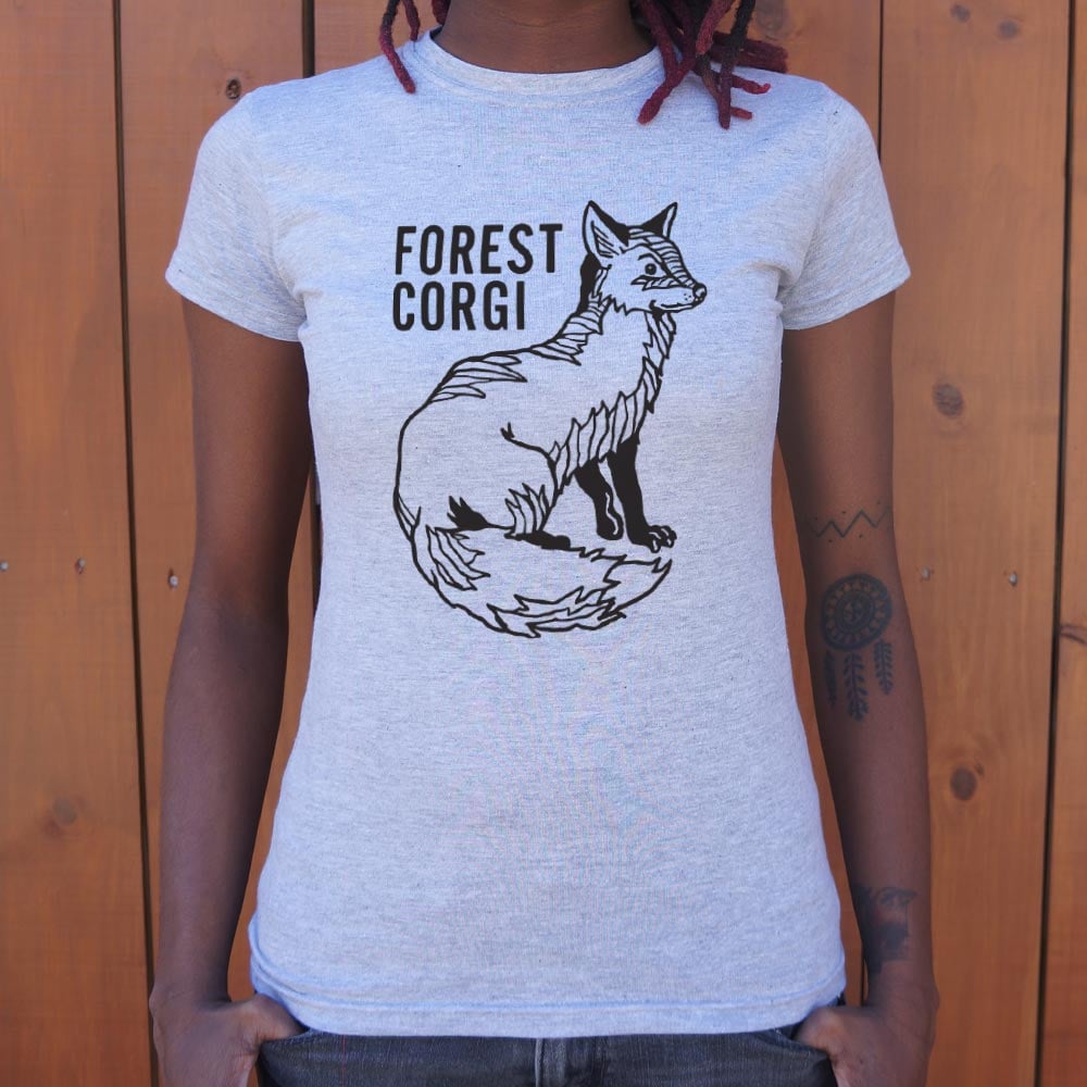 Forest Corgi Fox Illustration