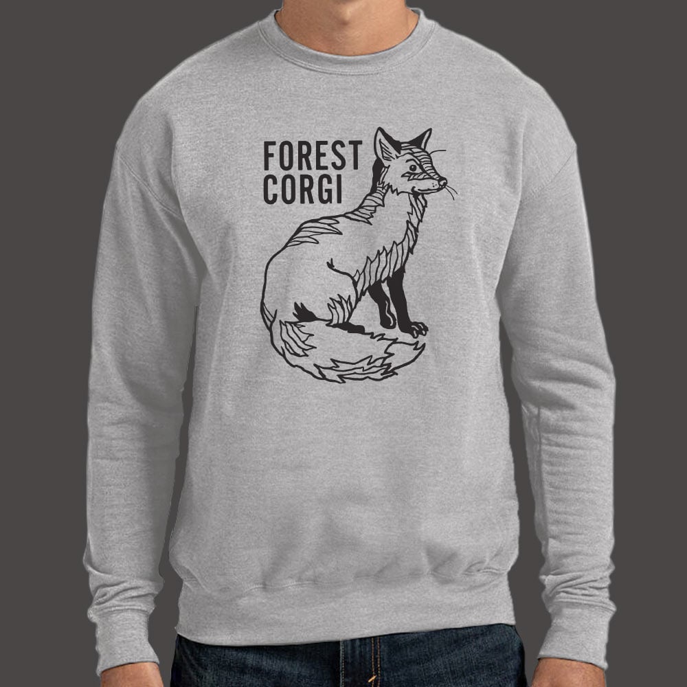 Forest Corgi Fox Illustration