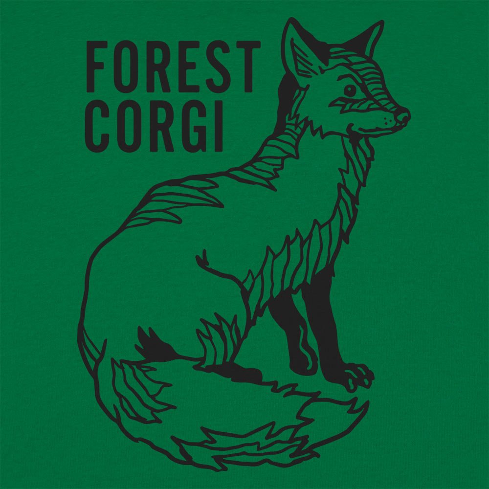 Forest Corgi Fox Illustration