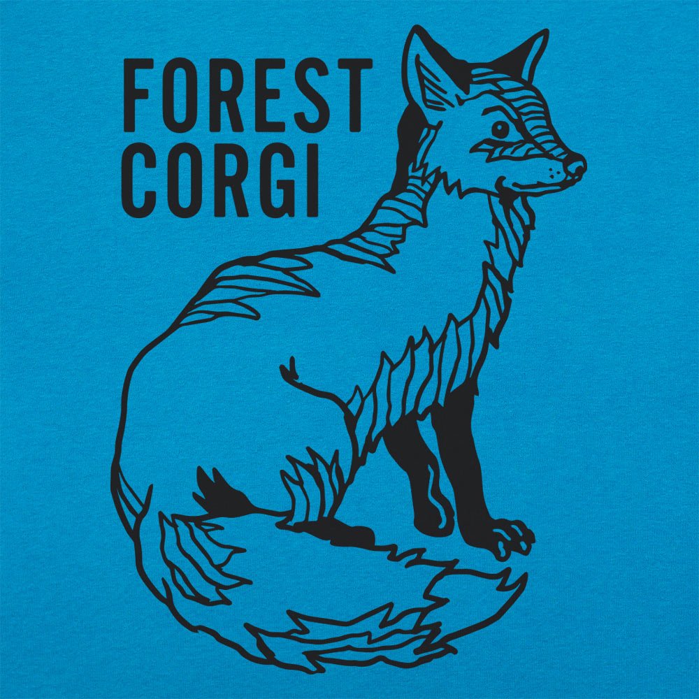 Forest Corgi Fox Illustration