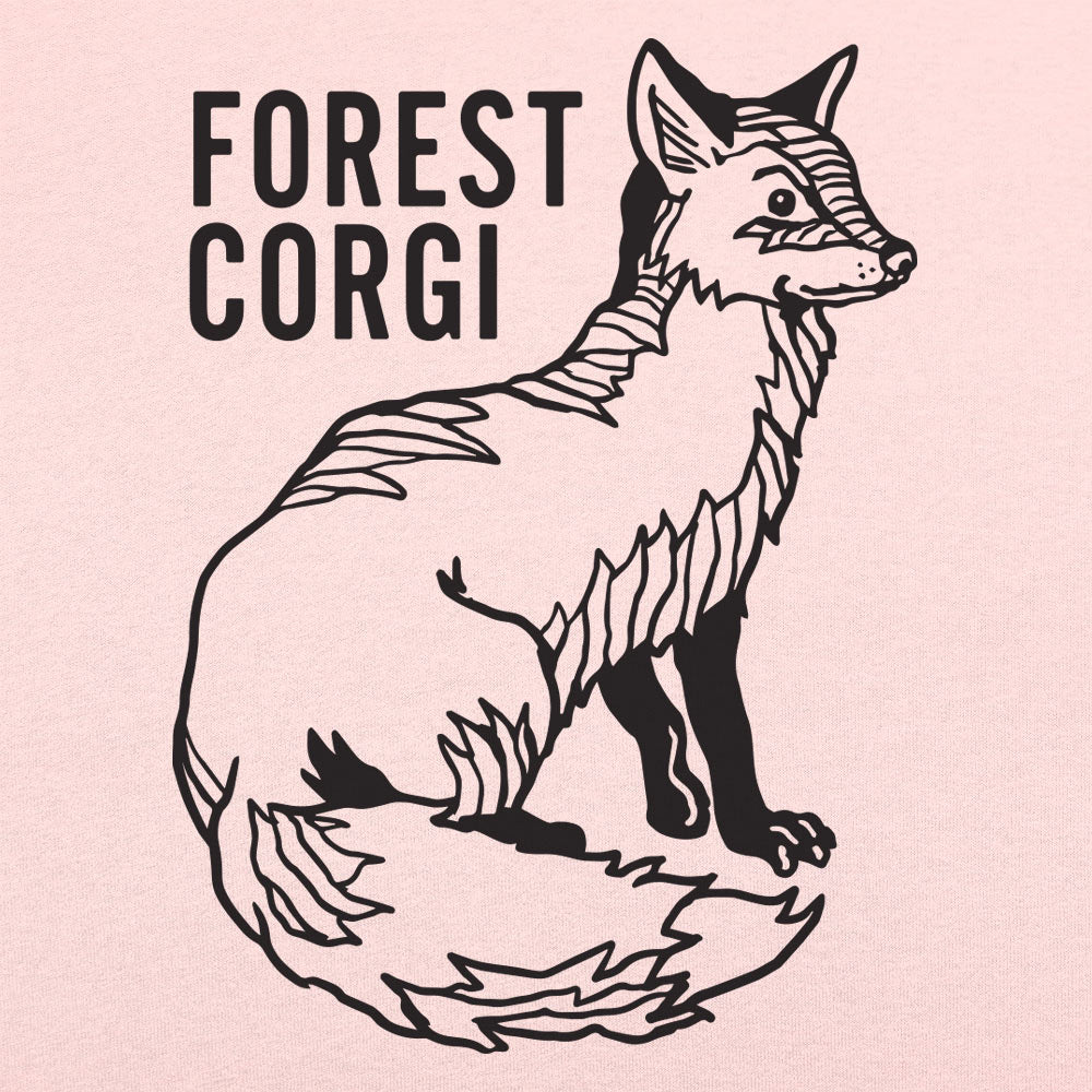 Forest Corgi Fox Illustration