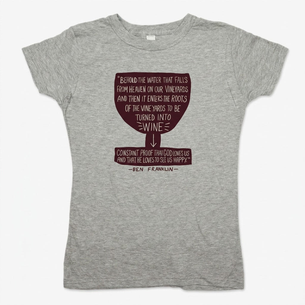 Ben Franklin Wine Quote Goblet Design
