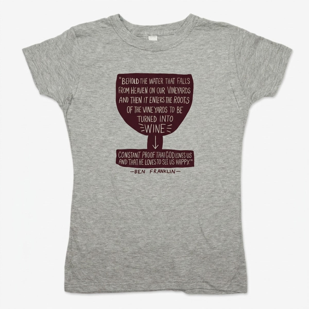 Ben Franklin Wine Quote Goblet Design