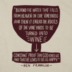 Ben Franklin Wine Quote Goblet Design