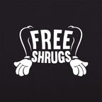 Free Shrugs Shrugging Arms Pun on Free Hugs