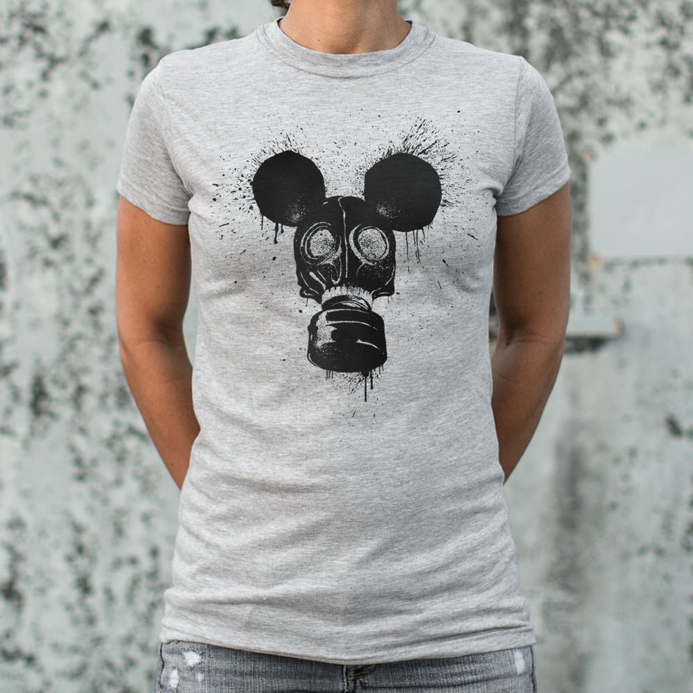 Gas Mousk Cartoon Mouse Wearing a Gas Mask